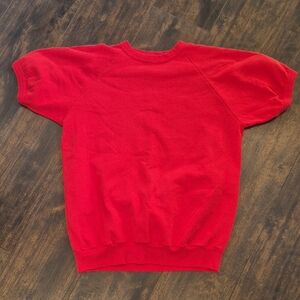 vintage red short-sleeve raglan sweatshirt XS